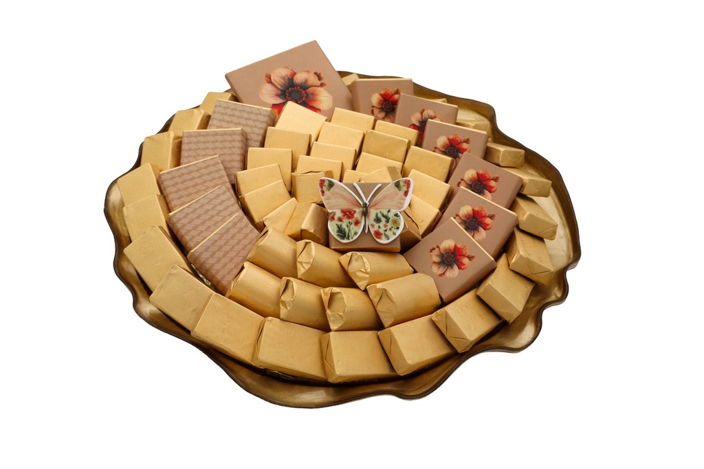 صحن مغلف 865 ك 11447Gذهبي تطبيقات التوصيل  2025