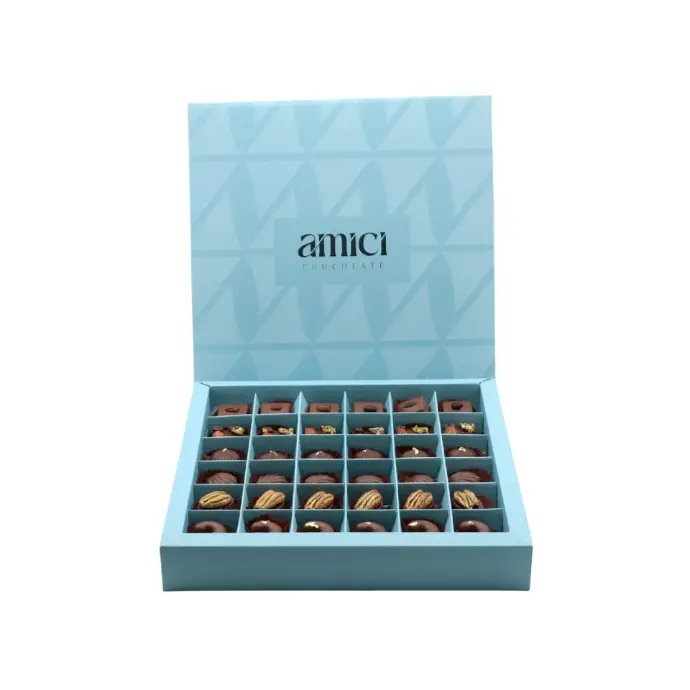 علبة اميتشي أزرق مكشوف 385 غ BOX23B  