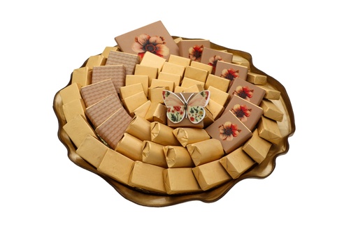 [4325KCAL] صحن مغلف 865 ك 11447Gذهبي تطبيقات التوصيل  2025