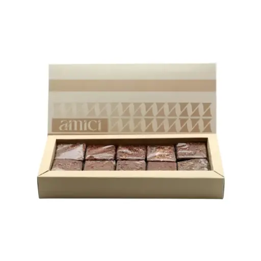 [2000KCAL] علبة اميتشي كاب400غ  لون بيج  BOX21 